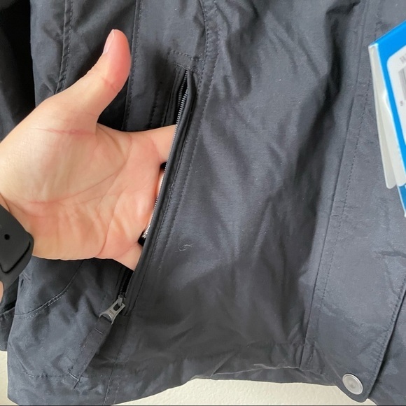 Columbia Omni-Tech Medium Hooded Jacket Waterproof Black NWT - Picture 3 of 8